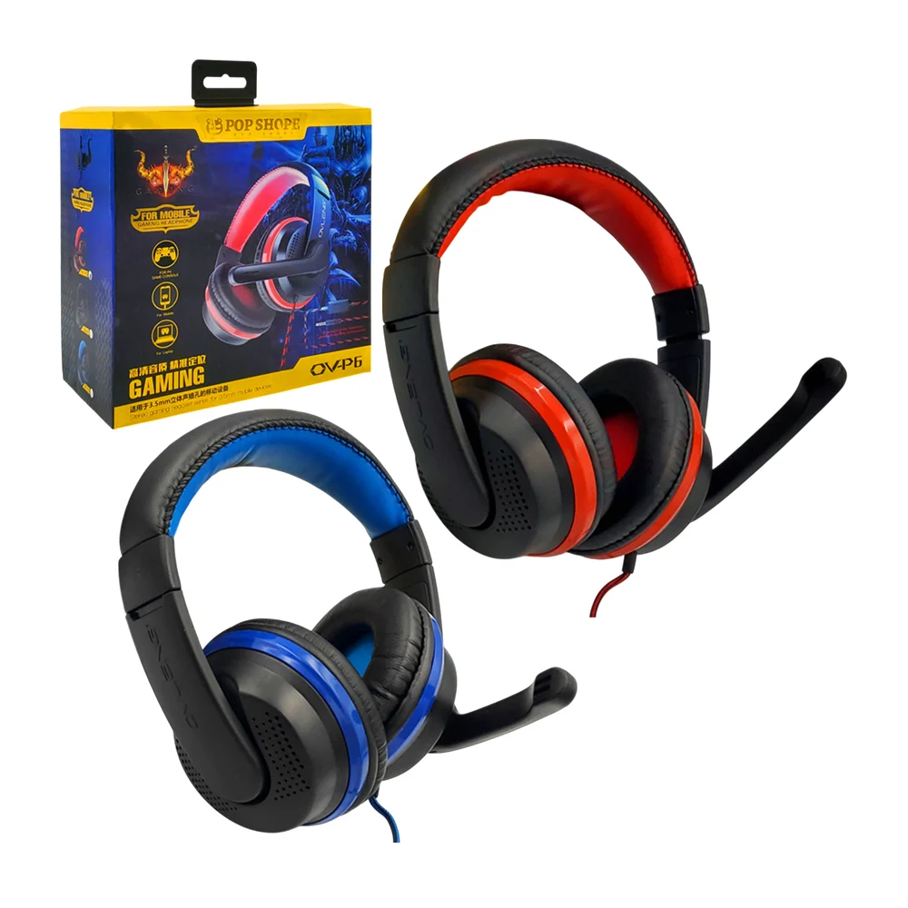 Audifonos gamer pop shope alámbricos con micrófono y múltiple compatibilidad