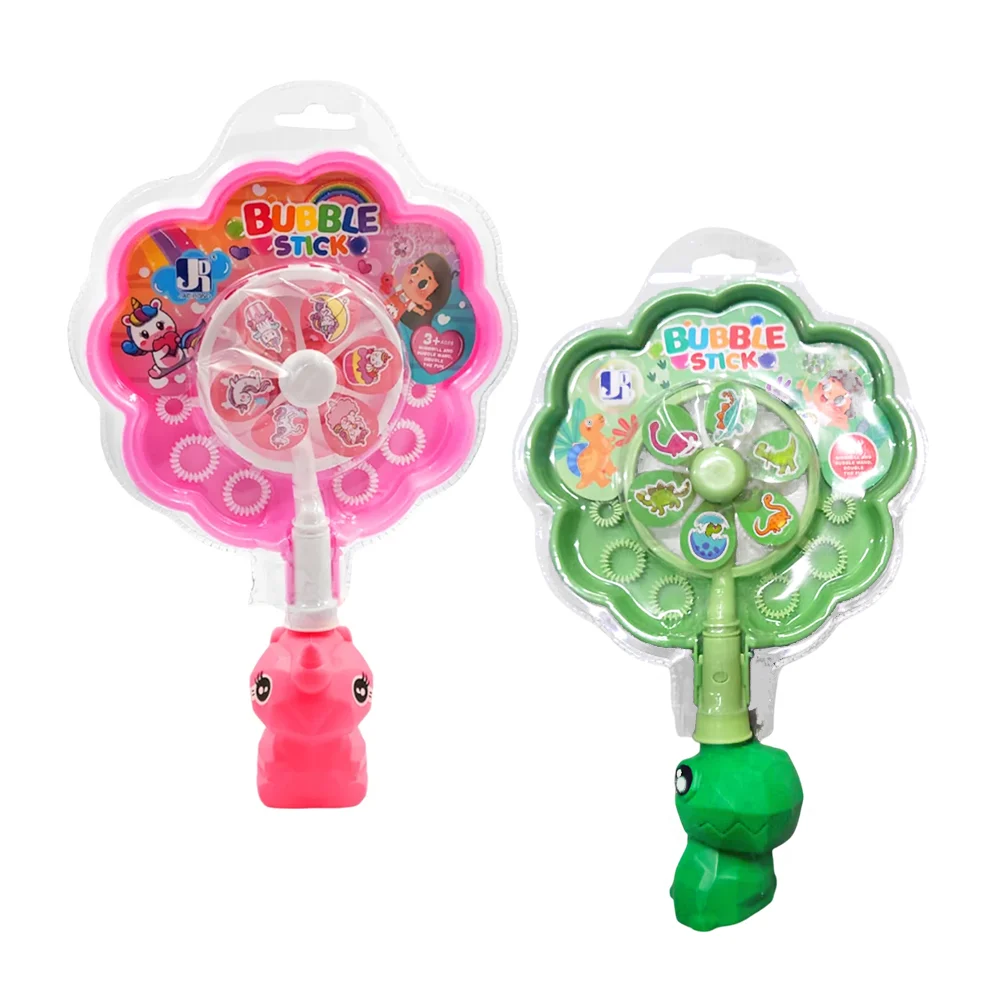 Varita de burbujas con forma molino de viento con diseño infantil, variedad