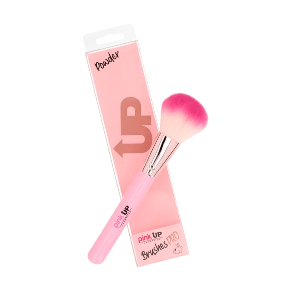 Brocha pink up de cerdas suaves para difuminar el polvo / pk12