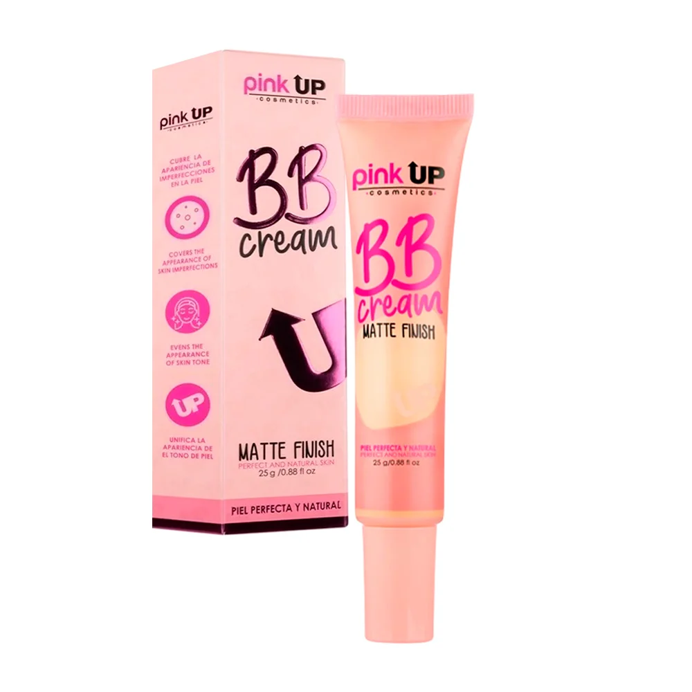 Bb cream pink up tono light cobertura ligera con acabado matte, 25g / pkbbcc01