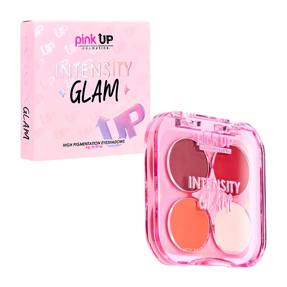 Paleta de sombras pink up con 4 colores intensity glam en tono charm, 4g