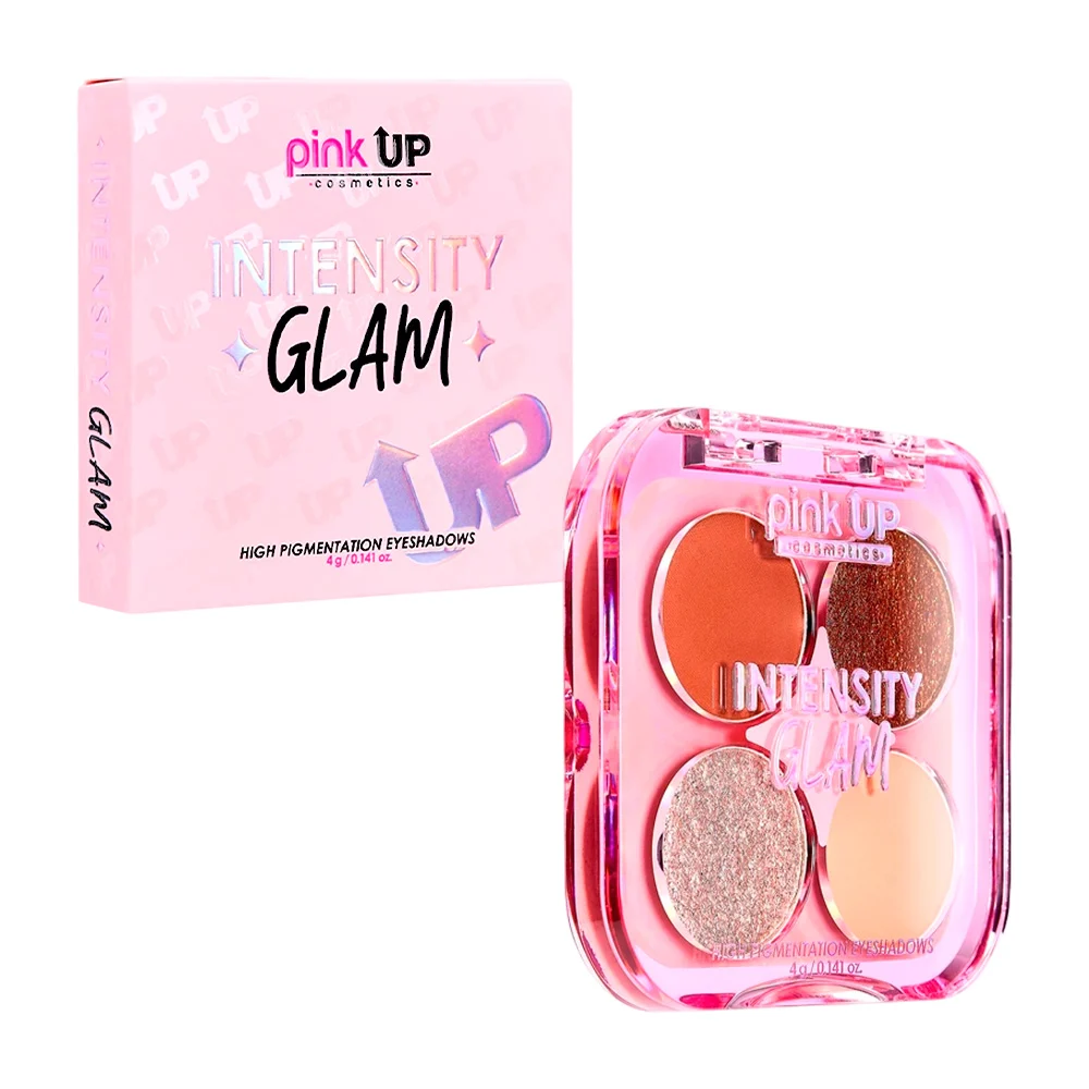 Paleta de sombras pink up con 4 colores intensity glam en tono elegance, 4g
