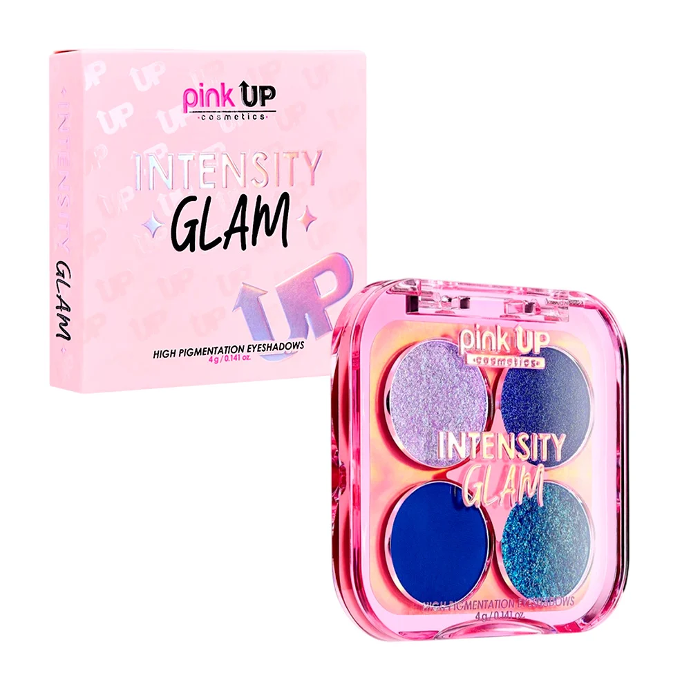 Paleta de sombras pink up con 4 colores intensity glam en tono glamour, 4g