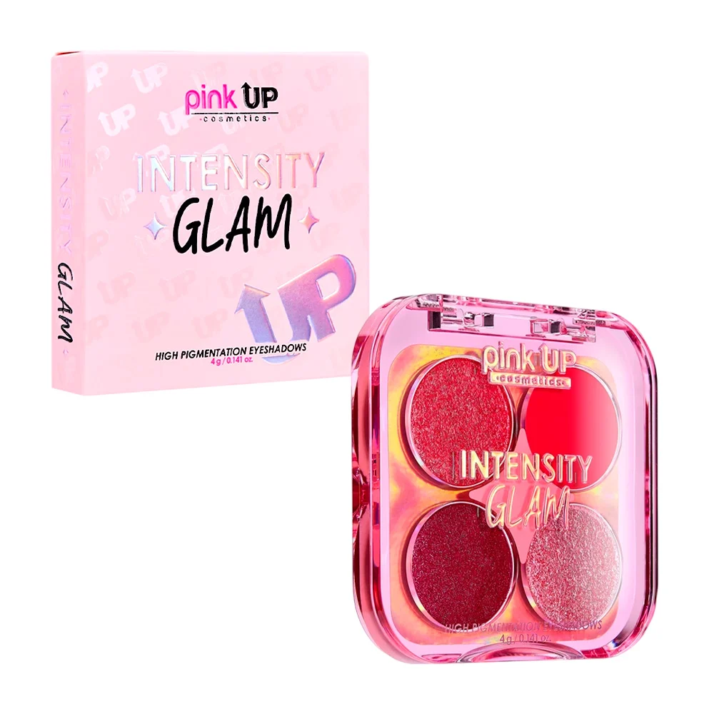 Paleta de sombras pink up con 4 colores intensity glam en tono blossom, 4g
