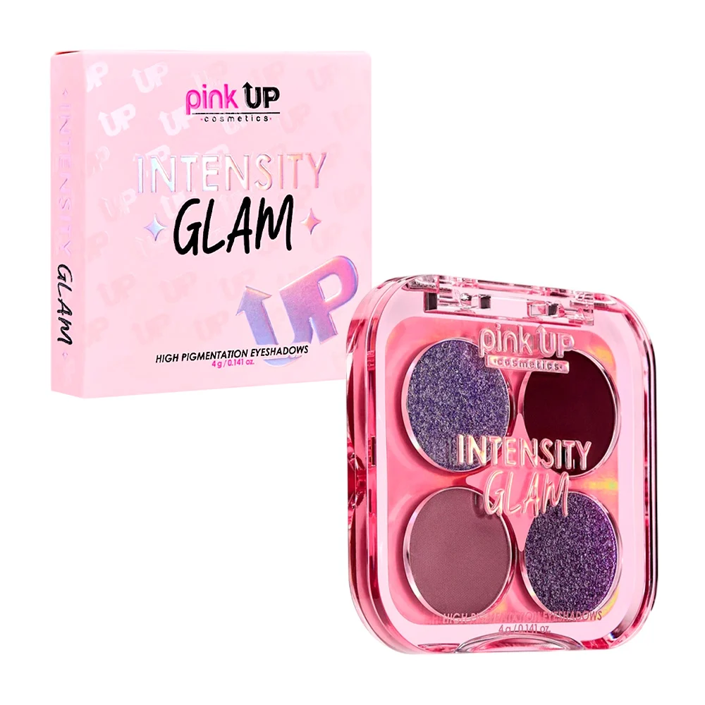 Paleta de sombras pink up con 4 colores intensity glam en tono lush, 4g