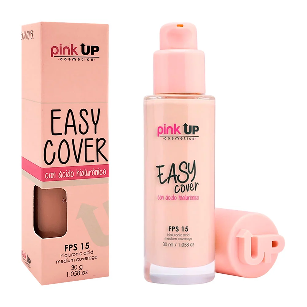 Base de maquillaje pink up con fps 15, cobertura media, tono 100, 30g / pkec100
