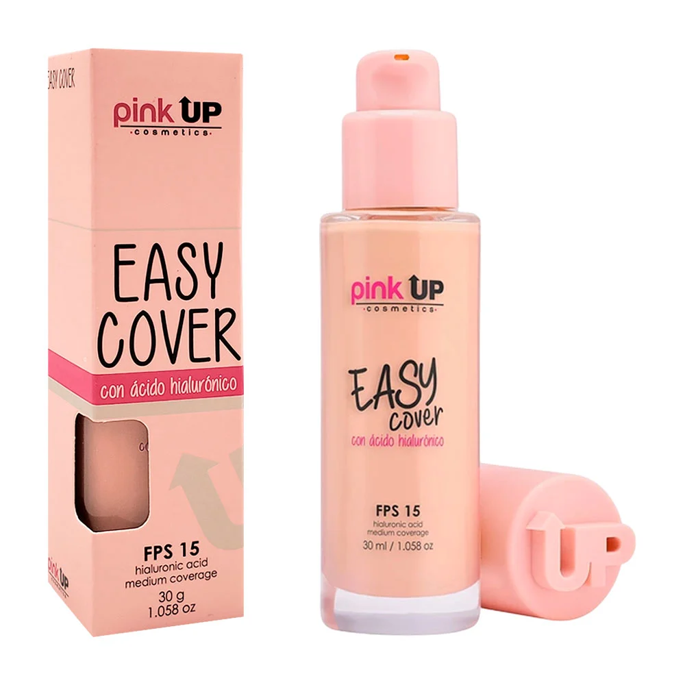 Base de maquillaje pink up con fps 15, cobertura media, tono 500, 30g / pkec500