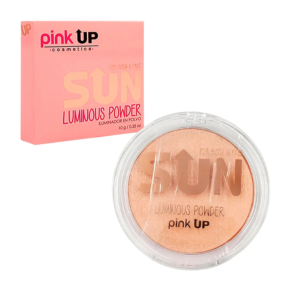 Polvo compacto iluminador pink up tono shine, 10g / pkip08