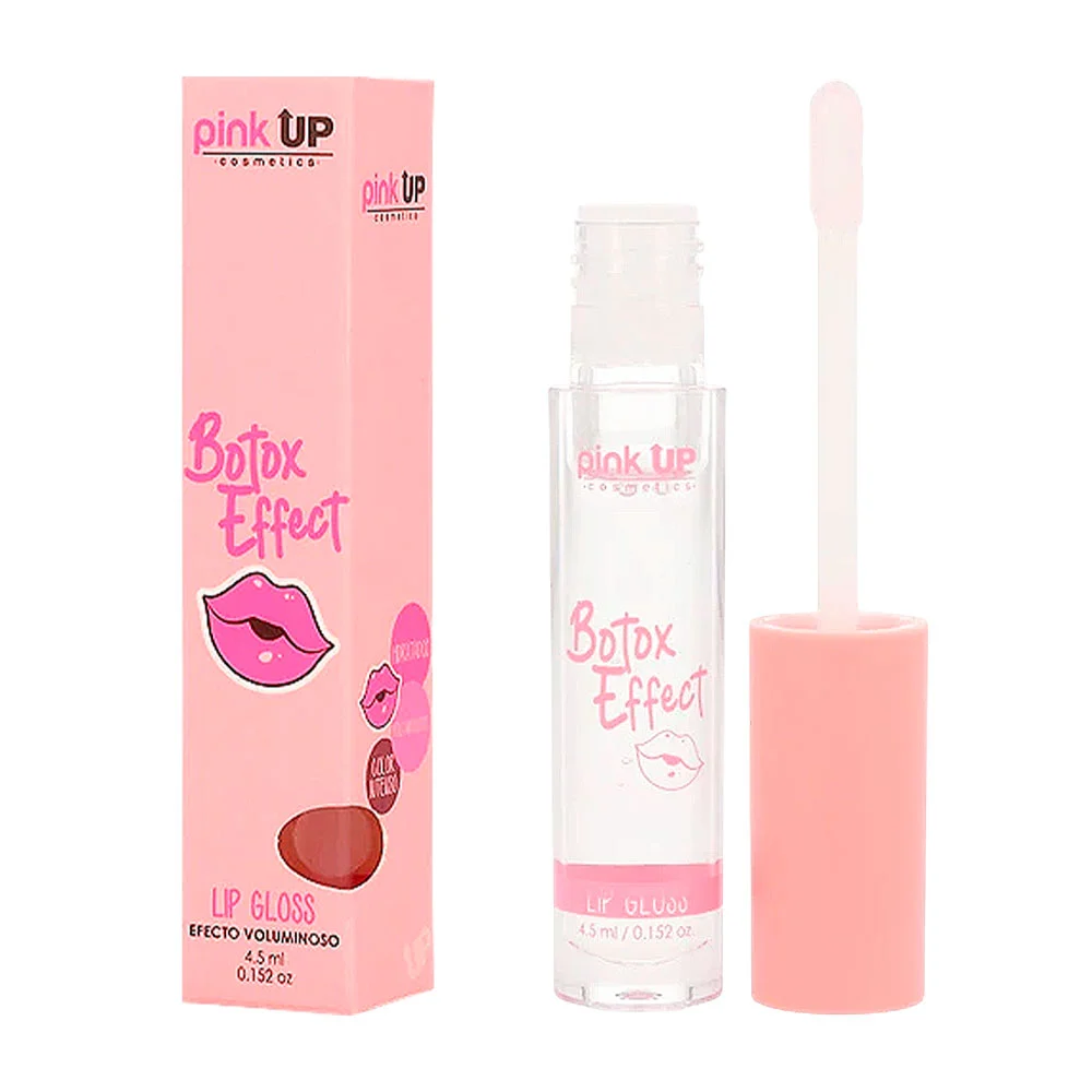 Lip gloss pink up efecto botox en tono glass, 4.5ml / pklgb01