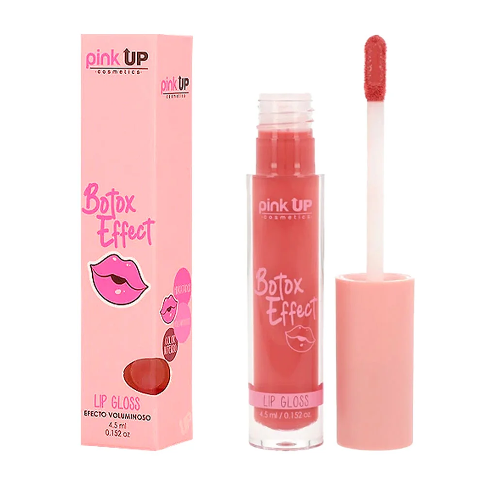 Lip gloss pink up efecto botox en tono cute, 4.5ml / pklgb04