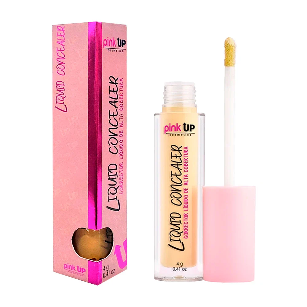 Corrector líquido pink up alta cobertura en tono yellow, 4g / pkllc700