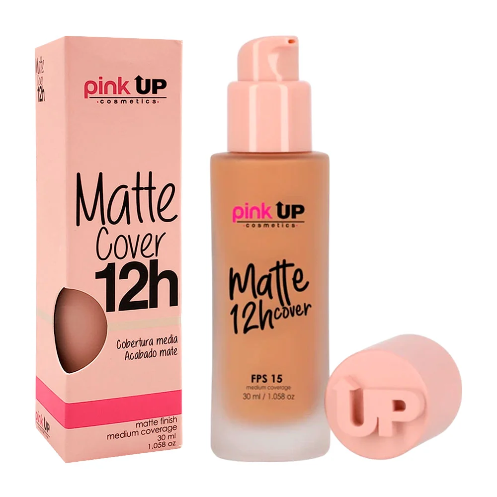 Base de maquillaje pink up con fps 15, cobertura media, tono 600, 30g / pkec600