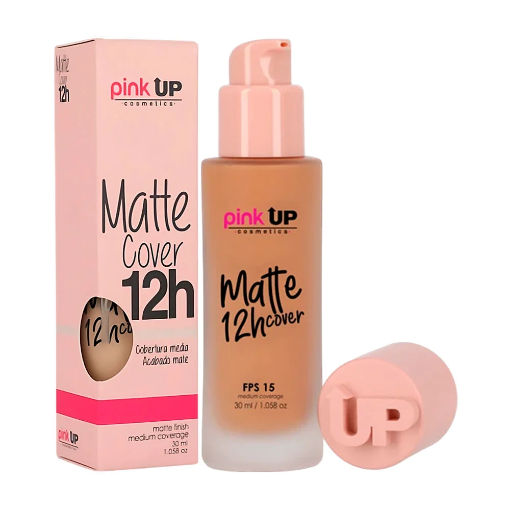 Base pink up con cobertura media acabado matte duración 12h en tono 700, 30ml