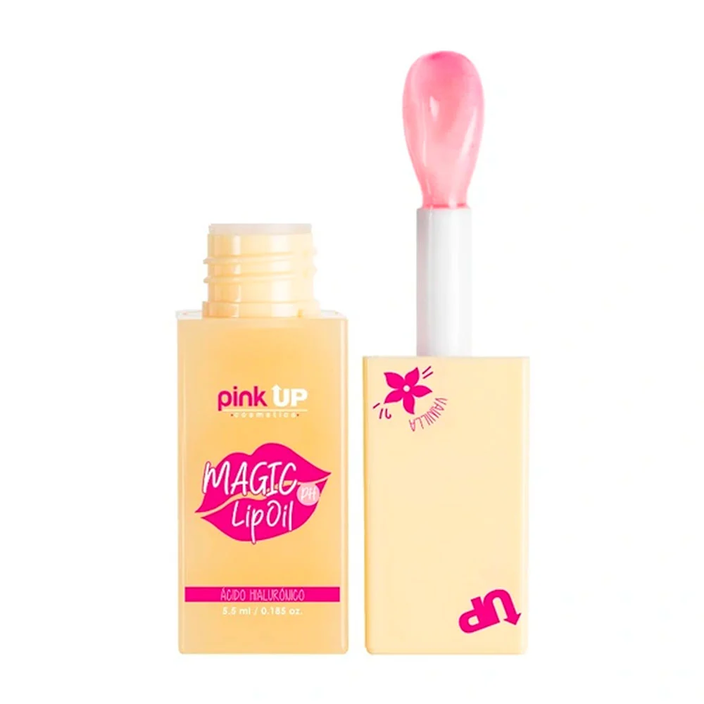 Brillo labial mágico con ácido hialurónico pink up con aroma a vanilla, 5.5ml