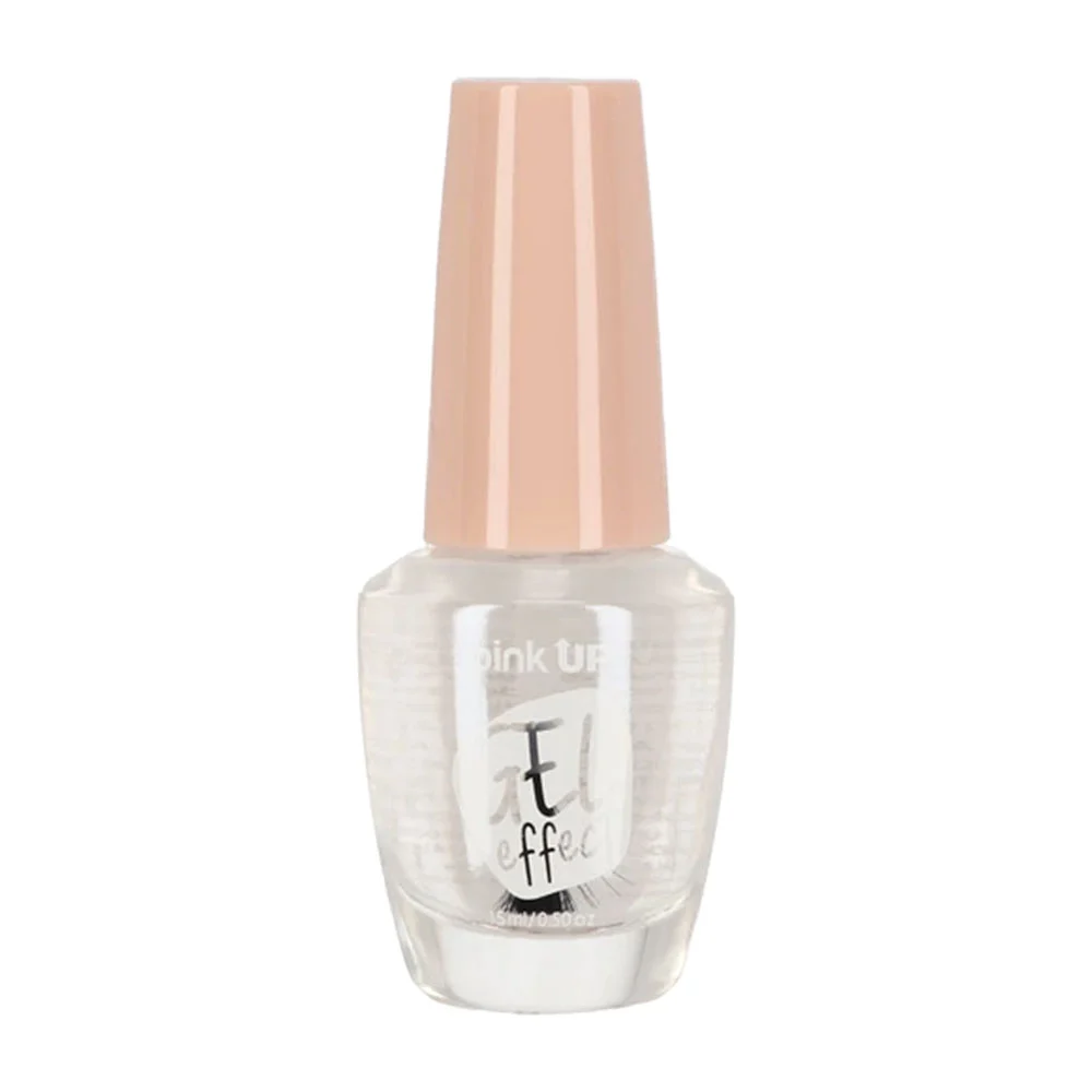 1pza Esmalte con efecto gel pink up para uñas en tono brillo transparente, 15ml