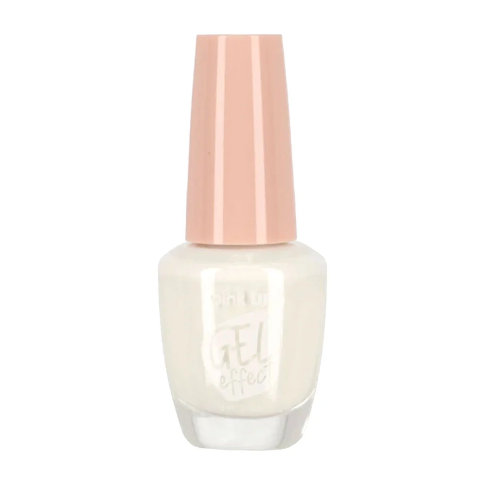 1pza Esmalte con efecto gel pink up para uñas en tono white, 15ml / pkn32
