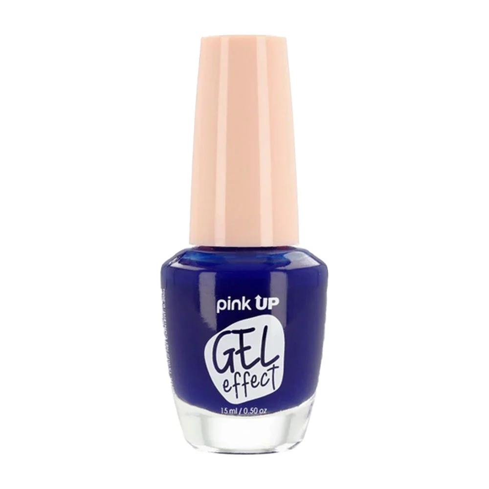 1pza Esmalte con efecto gel pink up para uñas en tono basic blue, 15ml / pkn33