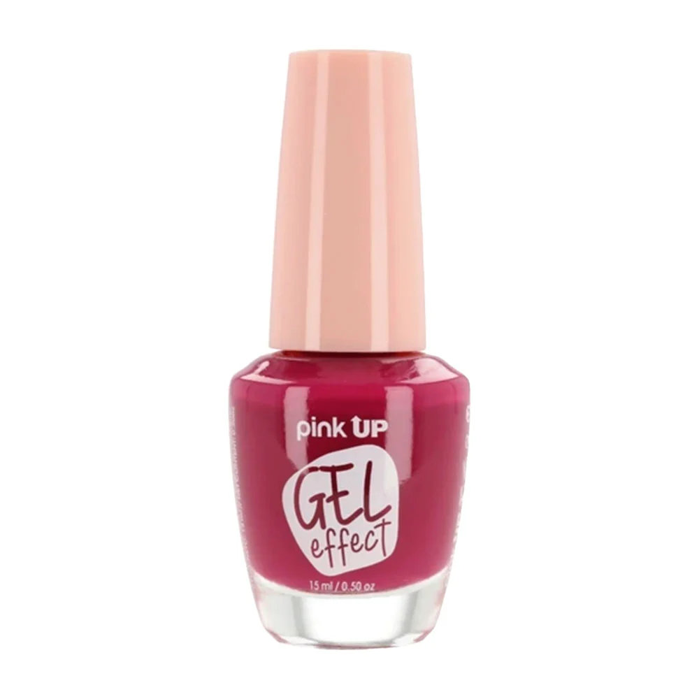 1pza Esmalte con efecto gel pink up para uñas en tono magenta, 15ml / pkn50