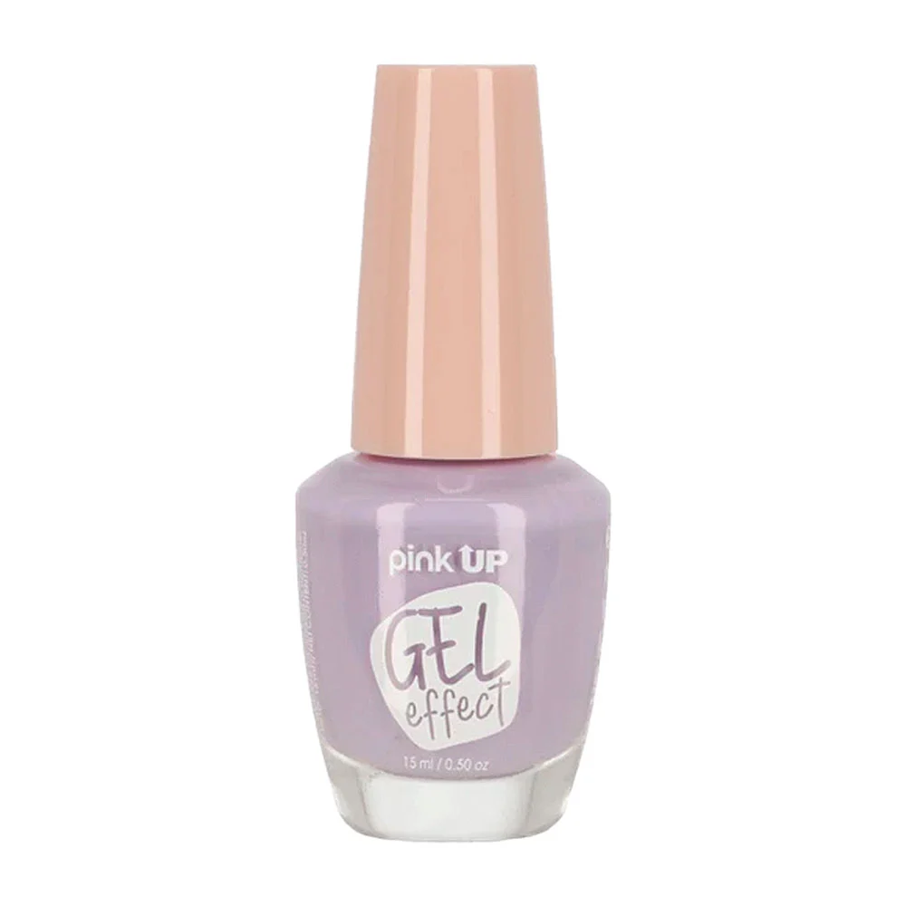 1pza Esmalte con efecto gel pink up para uñas en tono lila, 15ml / pkn52