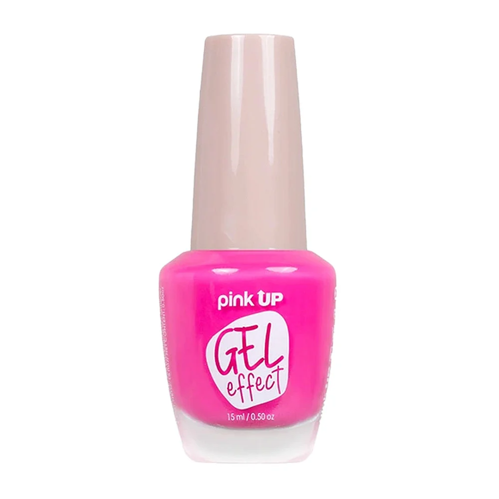 1pza Esmalte con efecto gel pink up para uñas en tono pinky, 15ml / pkn53