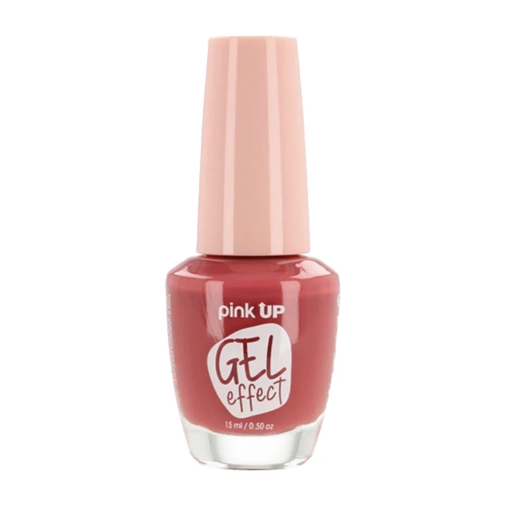 1pza Esmalte con efecto gel pink up para uñas en tono rosewood, 15ml / pkn56