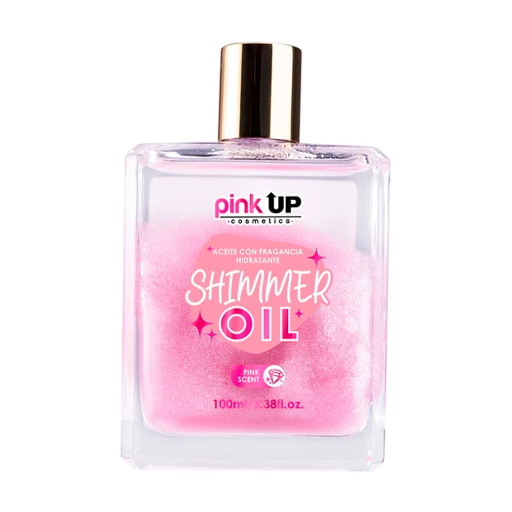Aceite corporal pink up hidratante con fragancia pink scent y glitter, 100ml
