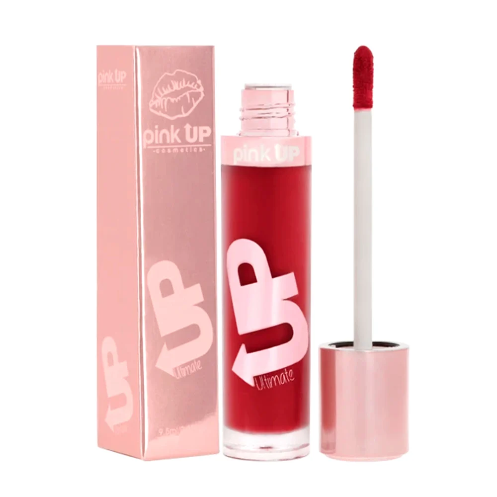 Labial líquido pink up con efecto mate en tono strawberry, 9.5ml / pkum10