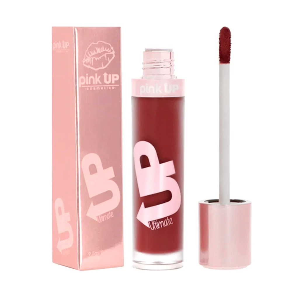 Labial líquido pink up con efecto mate en tono deep red, 9.5ml / pkum11