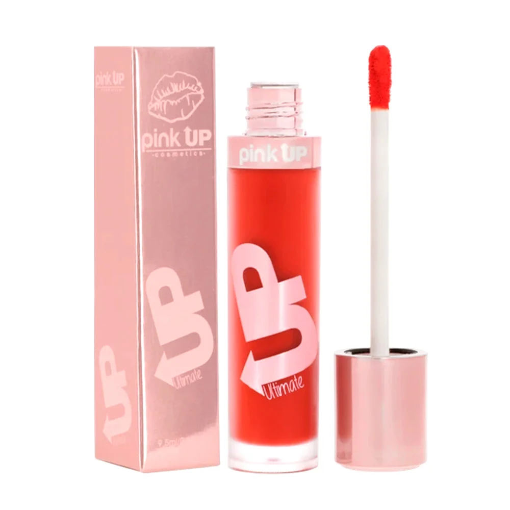 Labial líquido pink up con efecto mate en tono orange, 9.5ml / pkum27