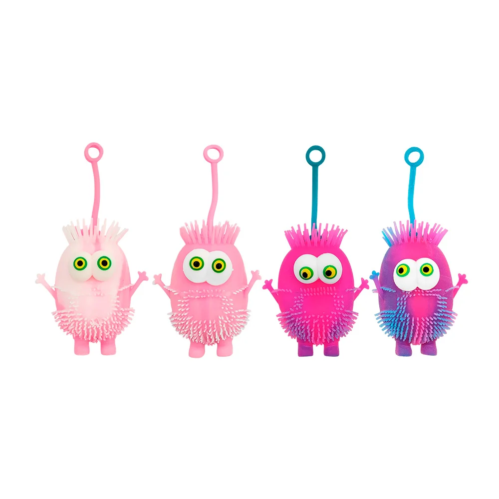 1pza juguete antiestrés diseño tipo minion con luz led, variedad de colores