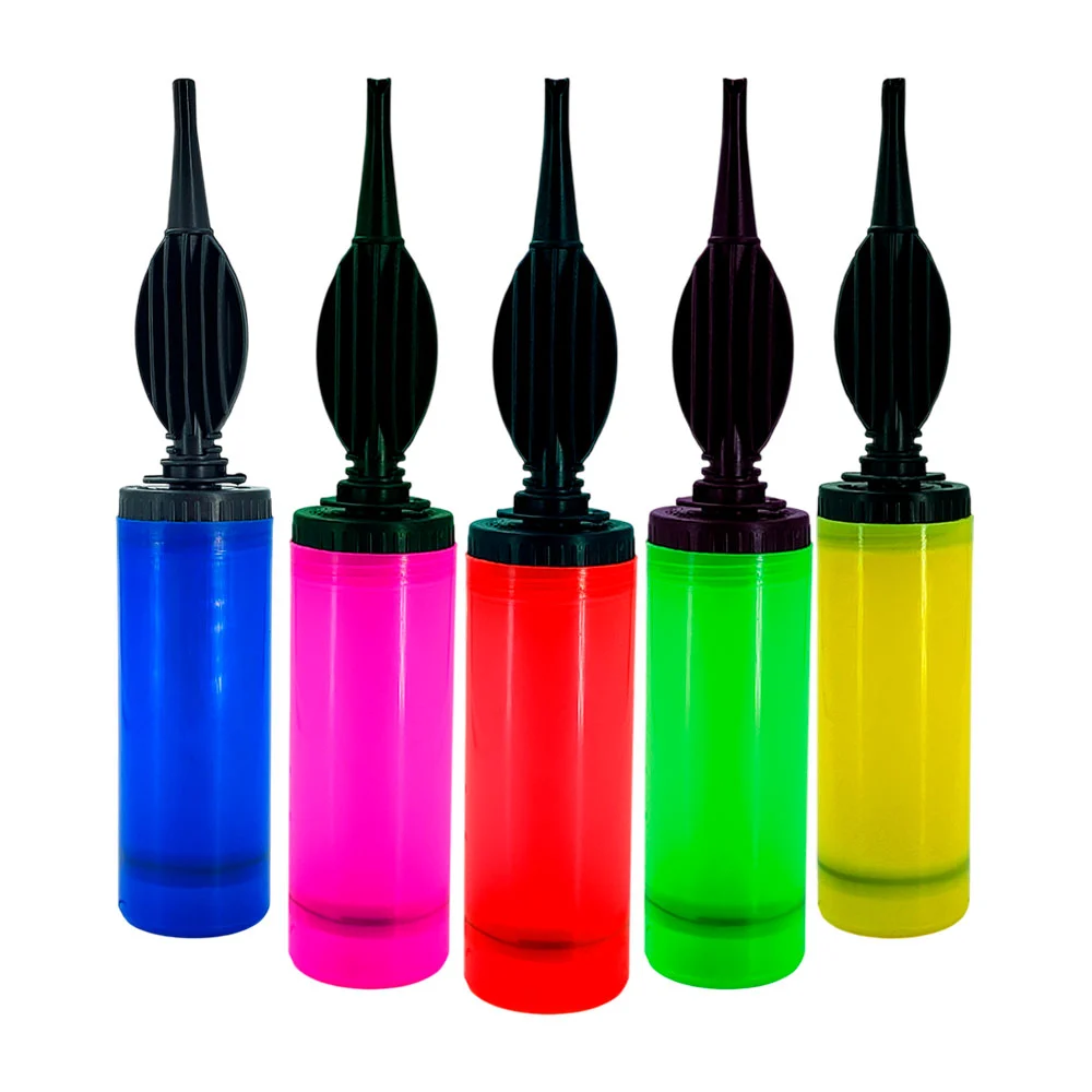1pza Bomba manual de plástico para inflar globos, variedad de colores / bo-697 / qgj0066