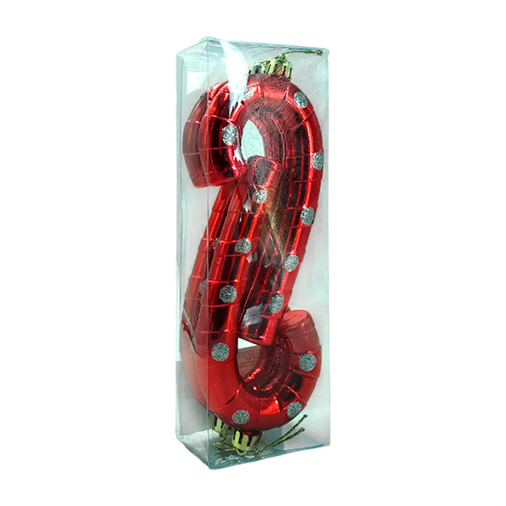Paquete con 4 bastones de caramelo colgantes, 15cm / qsd1731