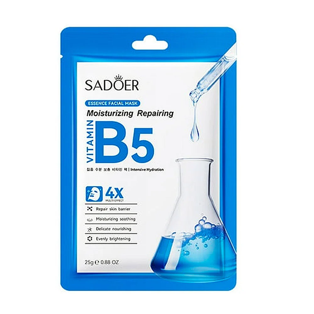 Mascarilla facial reparadora sadoer con extracto de vitamina b5, 25g / sd39804