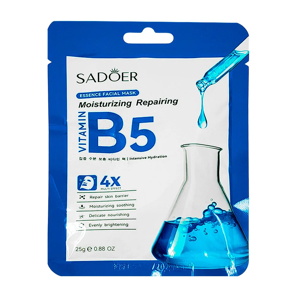 Mascarilla facial reparadora sadoer con extracto de vitamina b5, 25g / sd39804