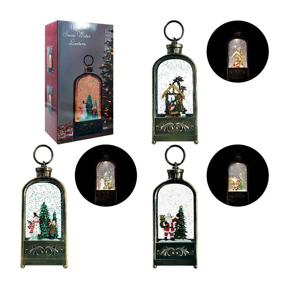 Adorno navideño decorativo musical con figuras encapsuladas / sdcp-394