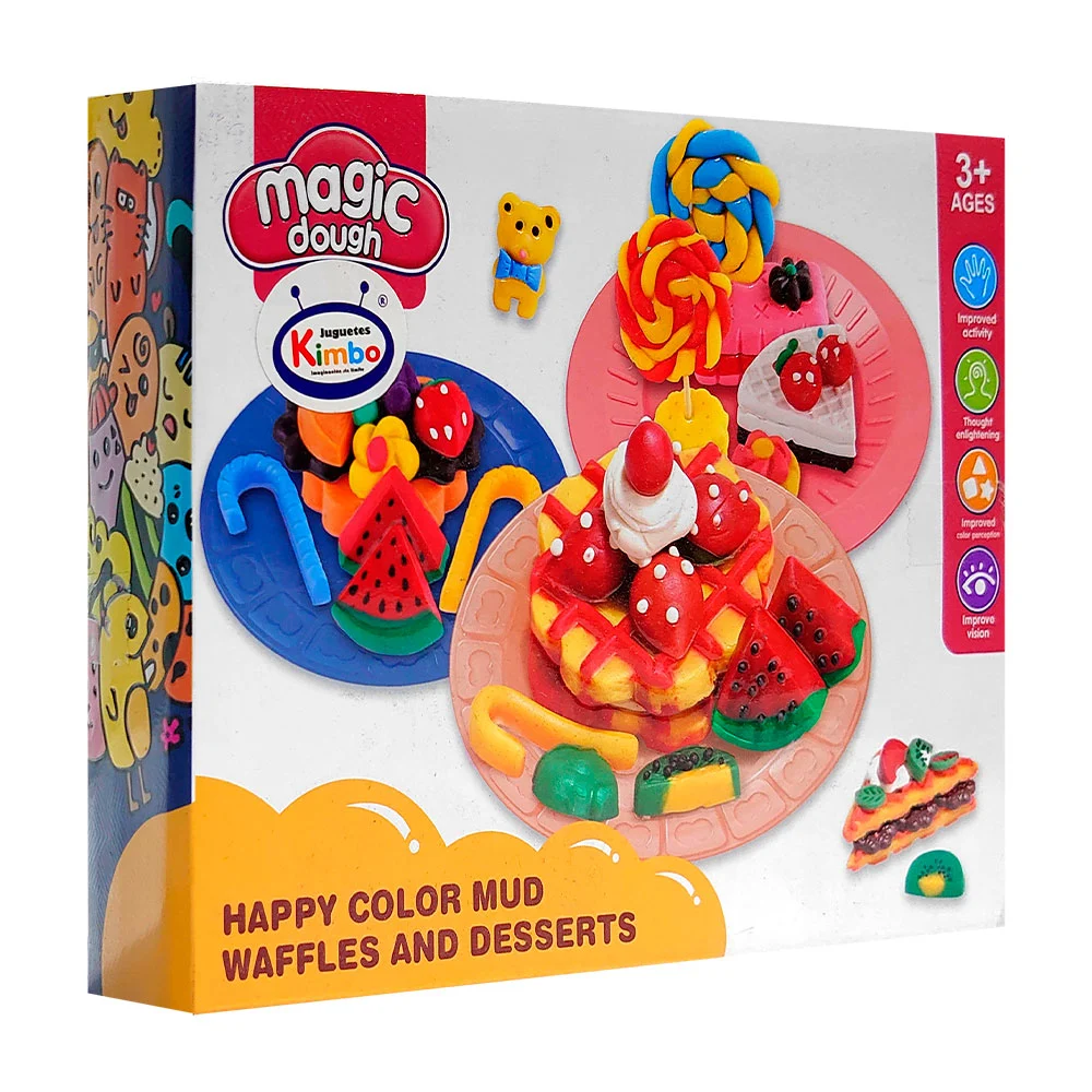Set magic dough con temática de postres con 5 masitas moldeables + accesorios