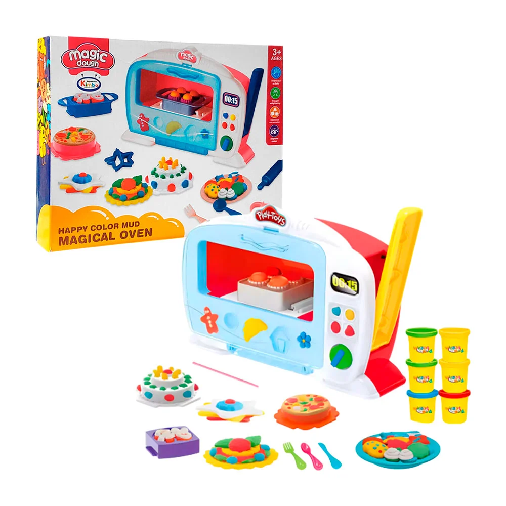 Set magic dough con temática de horno y postres con 6 masitas moldeables