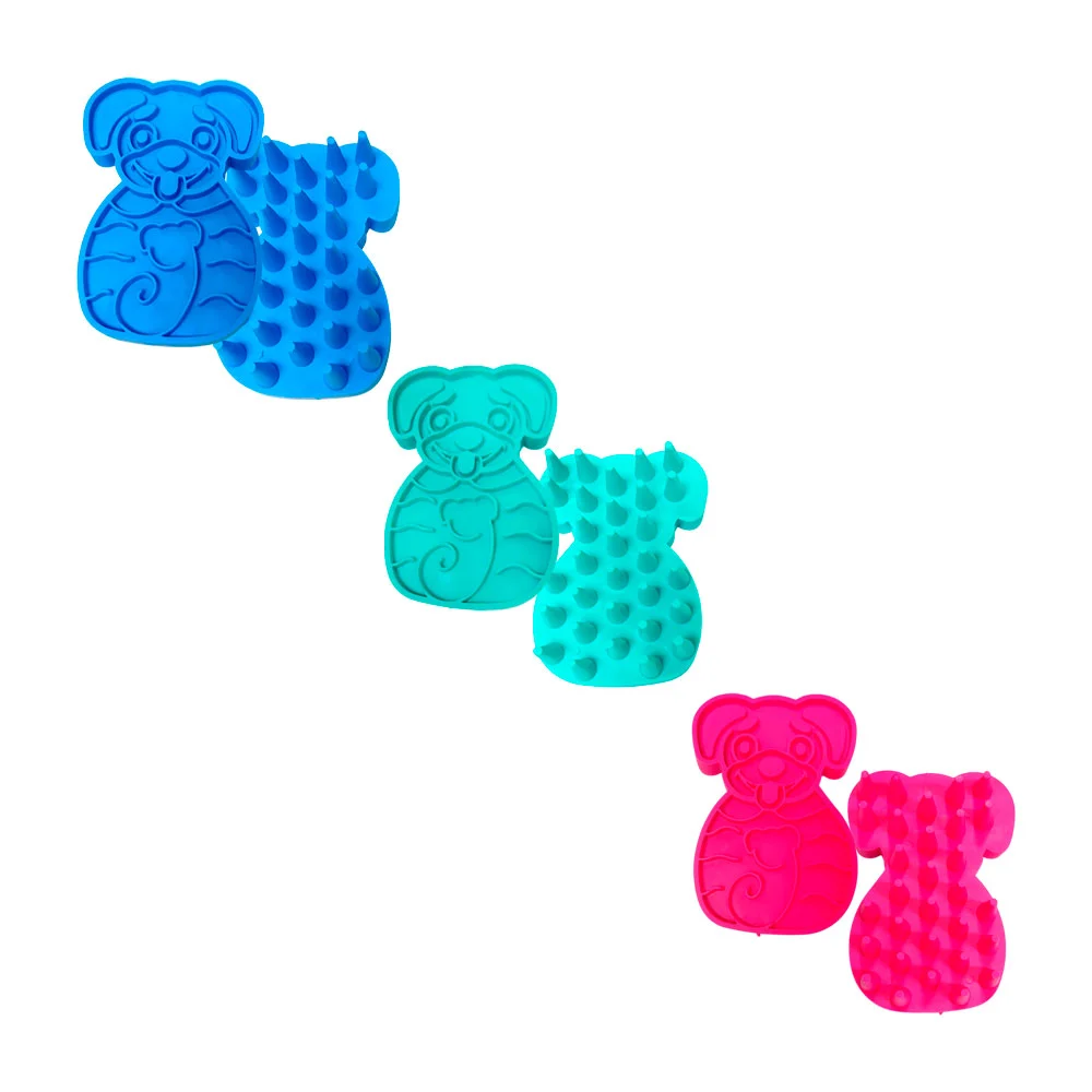 Masajeador para mascotas en forma de perrito de plástico, color surtido / 06194