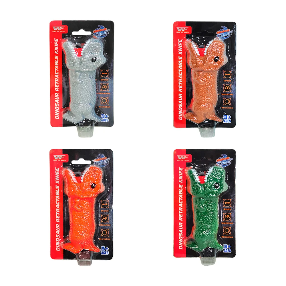 1pza Juguete / cuchillo plegable con mango de plástico en forma de dinosaurio