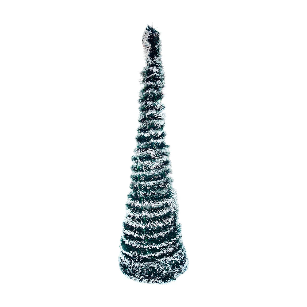 Árbol de navidad plegable - colgante en color verde con blanco, 120m / sx-50221
