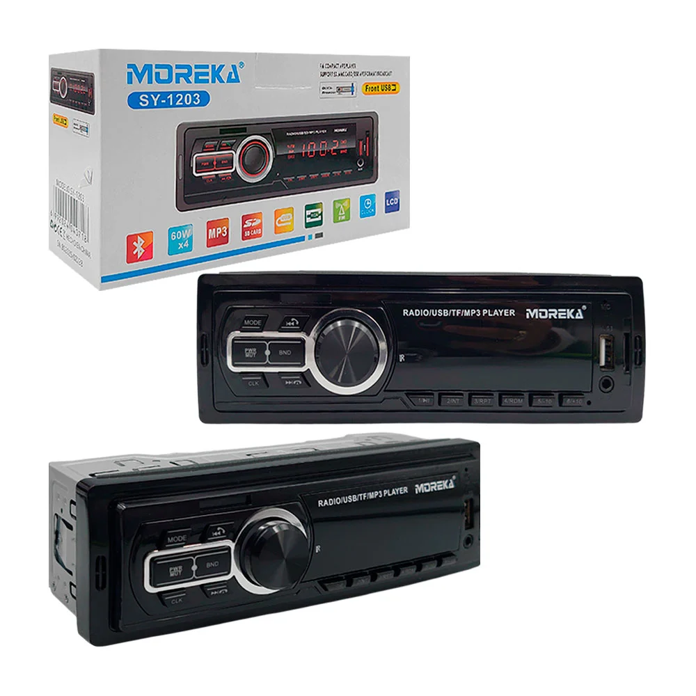 Estéreo moreka entrada usb, tf y radio fm + control / sy-1203