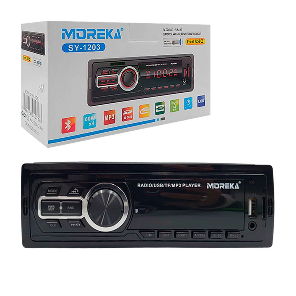 Estéreo moreka entrada usb, tf y radio fm + control / sy-1203