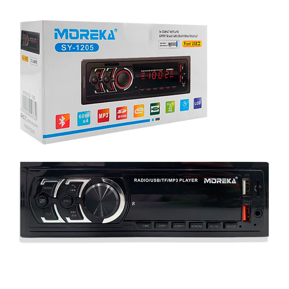 Autoestéreo moreka, usb, tf, radio fm, ...