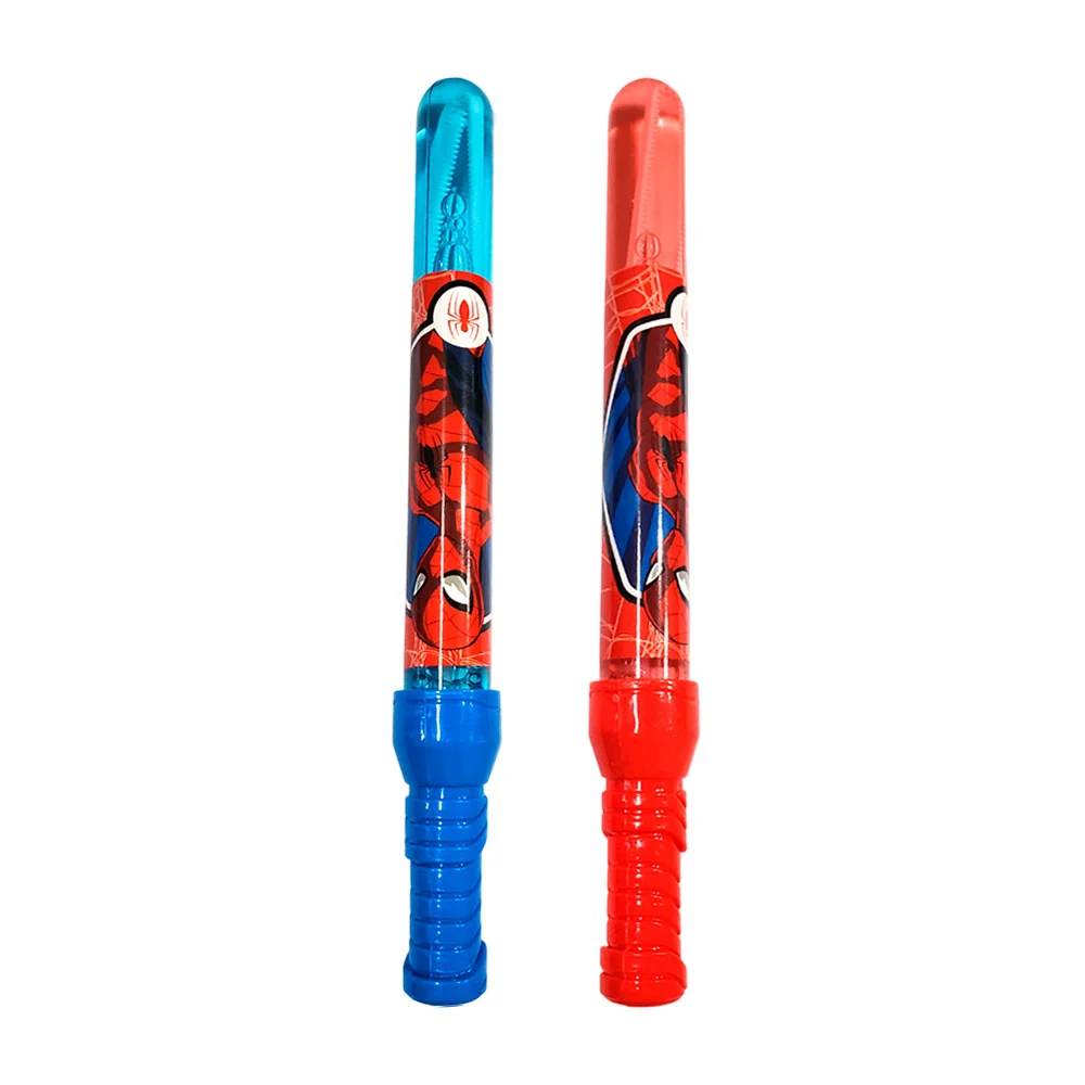 1pz vara lanza burbujas, 25cm alargada con estampado de spiderman, color surtido