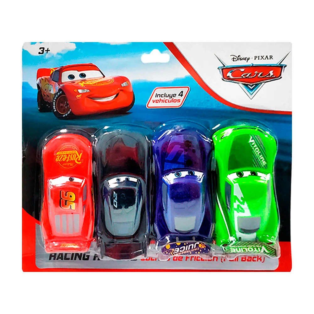 Blìster con 4 mini carritos de los personajes de cars, variedad / t377797