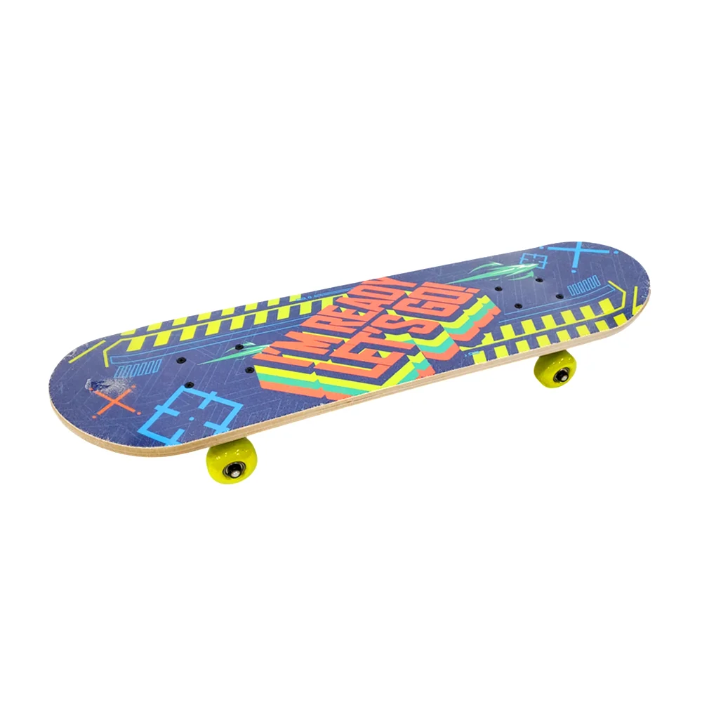1pza Patineta grande de madera estampada nerf, variedad de colores