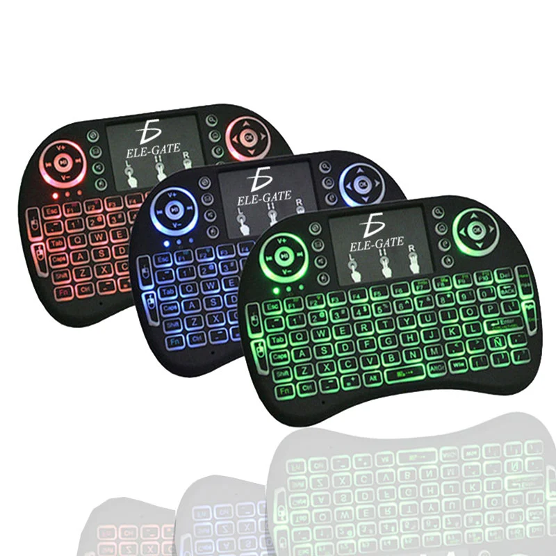 Mini Teclado Español Inalámbrico Iluminado Usb Recargable Con TouchPad Luz