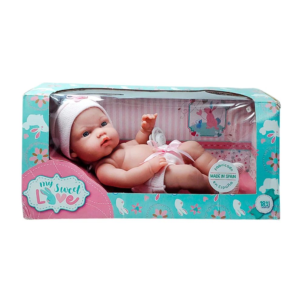 Muñeca bebé recién nacida tipo nenuco con ropa y chupón, variedad de modelos