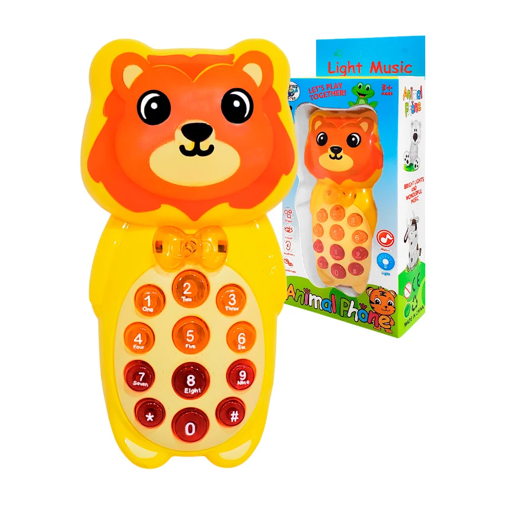 Teléfono musical infantil con forma de animal + luces / animal phone / wt901