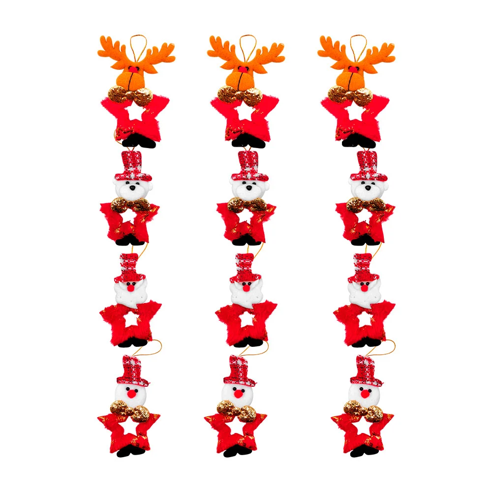Paquete con 12 adornos colgantes en forma de estrella, decoración navideña, 15cm